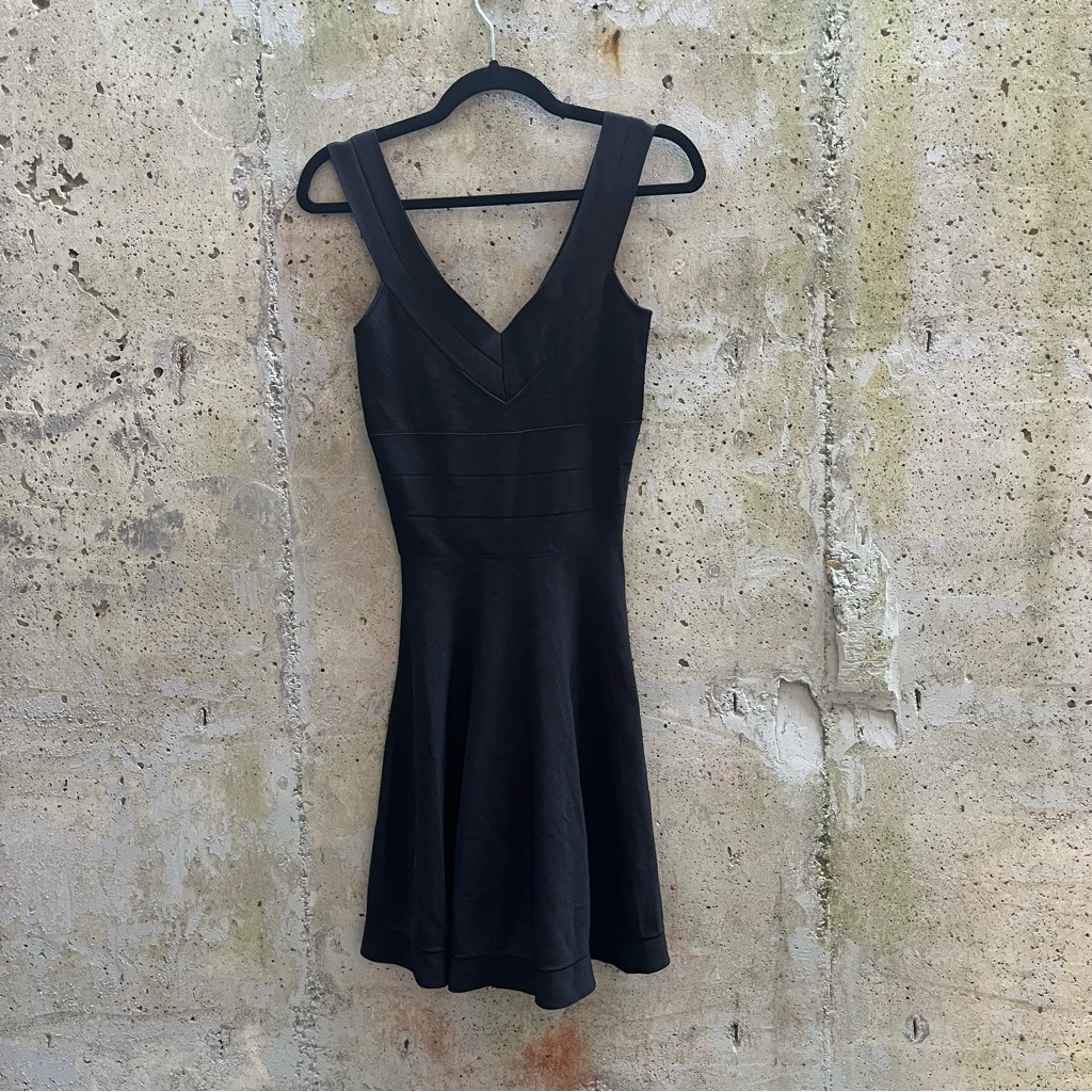 Armani Exchange A/X Bandage V-Neck Mini Dress, Small